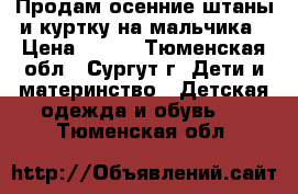 Продам осенние штаны и куртку на мальчика › Цена ­ 500 - Тюменская обл., Сургут г. Дети и материнство » Детская одежда и обувь   . Тюменская обл.